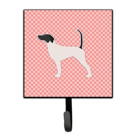 MICASA English Pointer Checkerboard Pink Leash or Key Holder MI224187